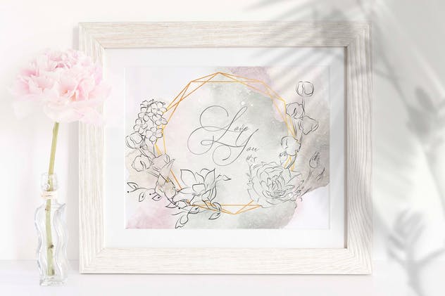 精致美感水彩花卉图案合集 Subtle Beauty Graphic Collection插图(1)