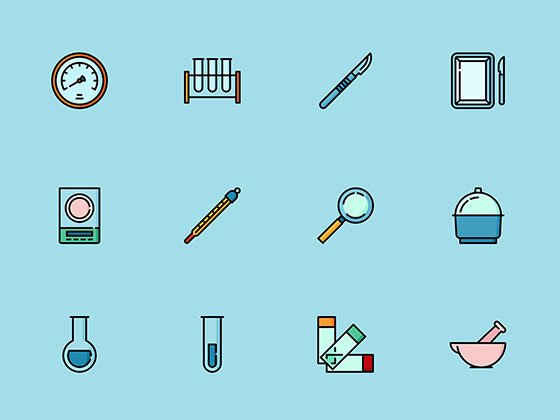 50 枚实验室元素图标素材之家精选sketch素材