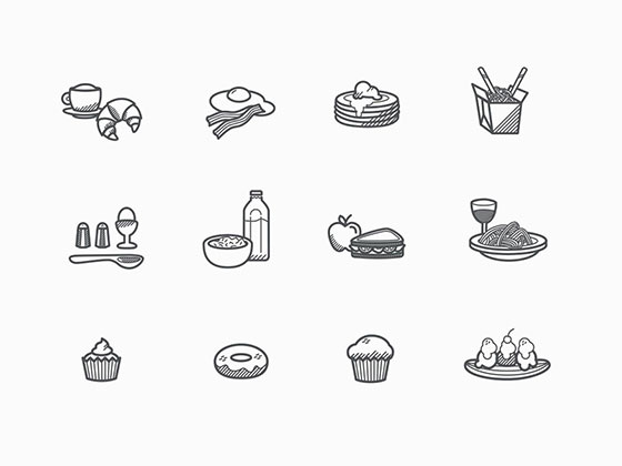 Foody Icons素材之家精选sketch素材