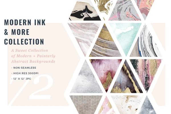 现代墨水纹理素材 Modern Ink &amp; More Backgrounds