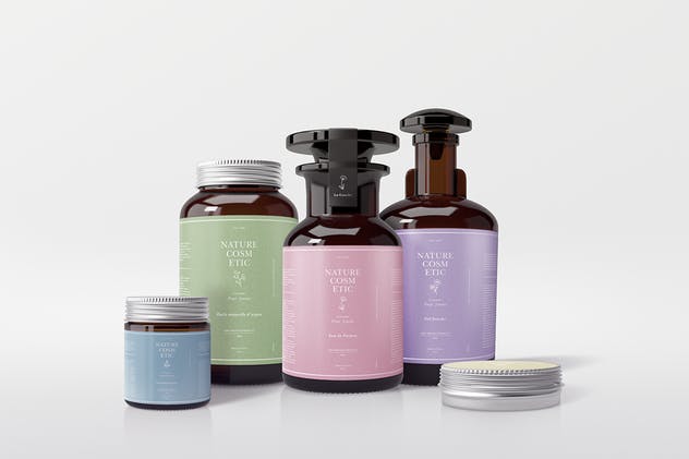 天然有机化妆品包装样机v1 Natural Cosmetic Packaging Mock-Ups Vol.1插图(1)