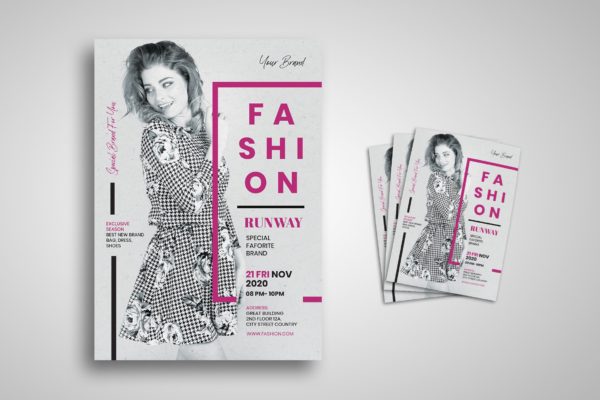 时尚女装特别促销活动海报传单素材库精选PSD模板 Fashion Flyer