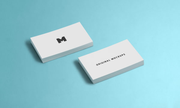 简约风企业名片设计样机模板03 Business Card Mockup 03