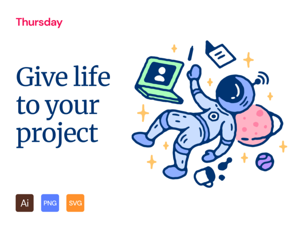 素材库下午茶：20个即用型IT世界场景矢量插画网站设计素材