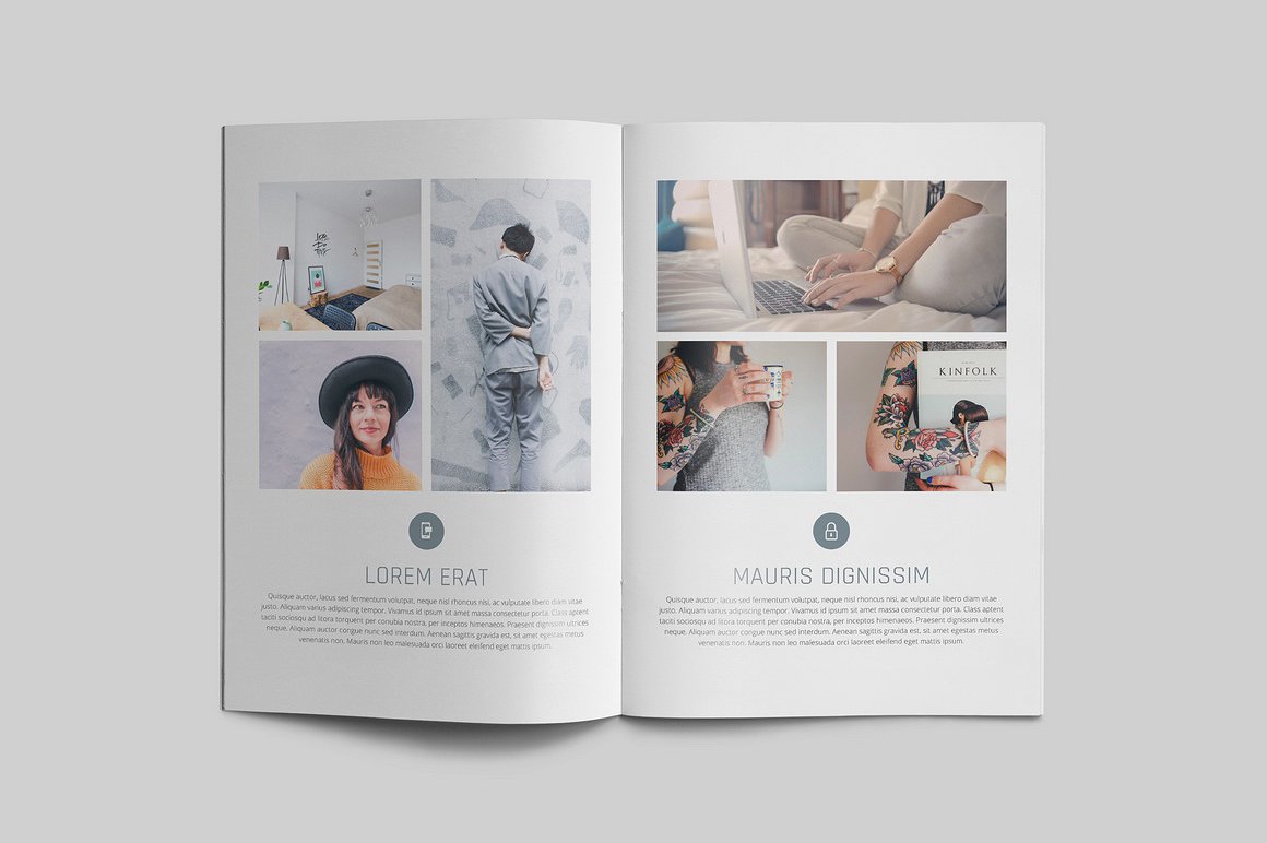 100页漂亮极简的商业化杂志模板下载[indd]插图(14)