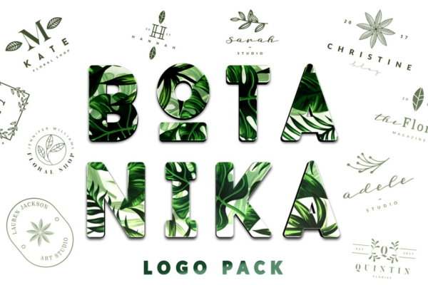 简约优雅品牌公司Logo设计模板 BOTANIKA Logo Pack