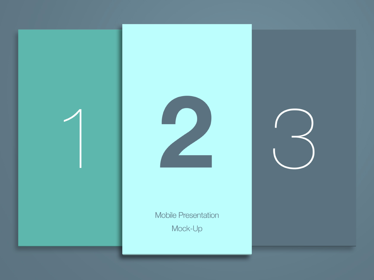 简约风格移动应用界面设计预览样机模板 Phone Application Presentation Mockup插图(1)
