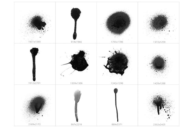 100+油漆喷雾效果斑点&圆点设计素材 101 Blob & Spot Spray Shapes插图(5)