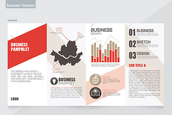 商业信息图表传单/小册子设计模板