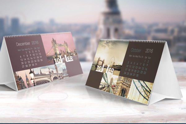 台历日历设计效果图样机素材库精选模板v2 Desk Calendar Mock-Up vol.2