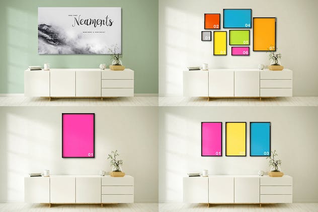 装饰艺术品画框样机套装 Picture Frame Mockup Set插图(1)