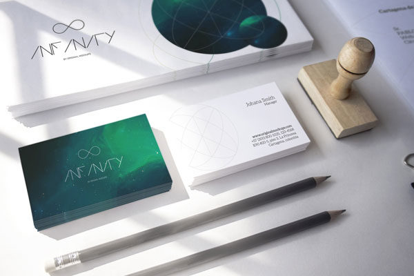 简约风格企业VI设计预览图样机 Stationery Mockup 8