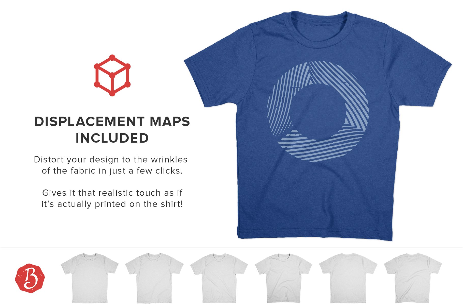 圆领纯棉T恤样机 Next Level 3312 Youth Shirt Mockups插图(2)