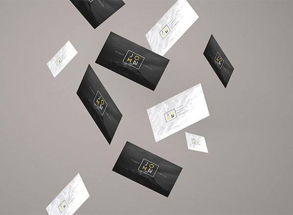 高品质的高端商务质感的名片卡片邀请函样机展示模型mockups