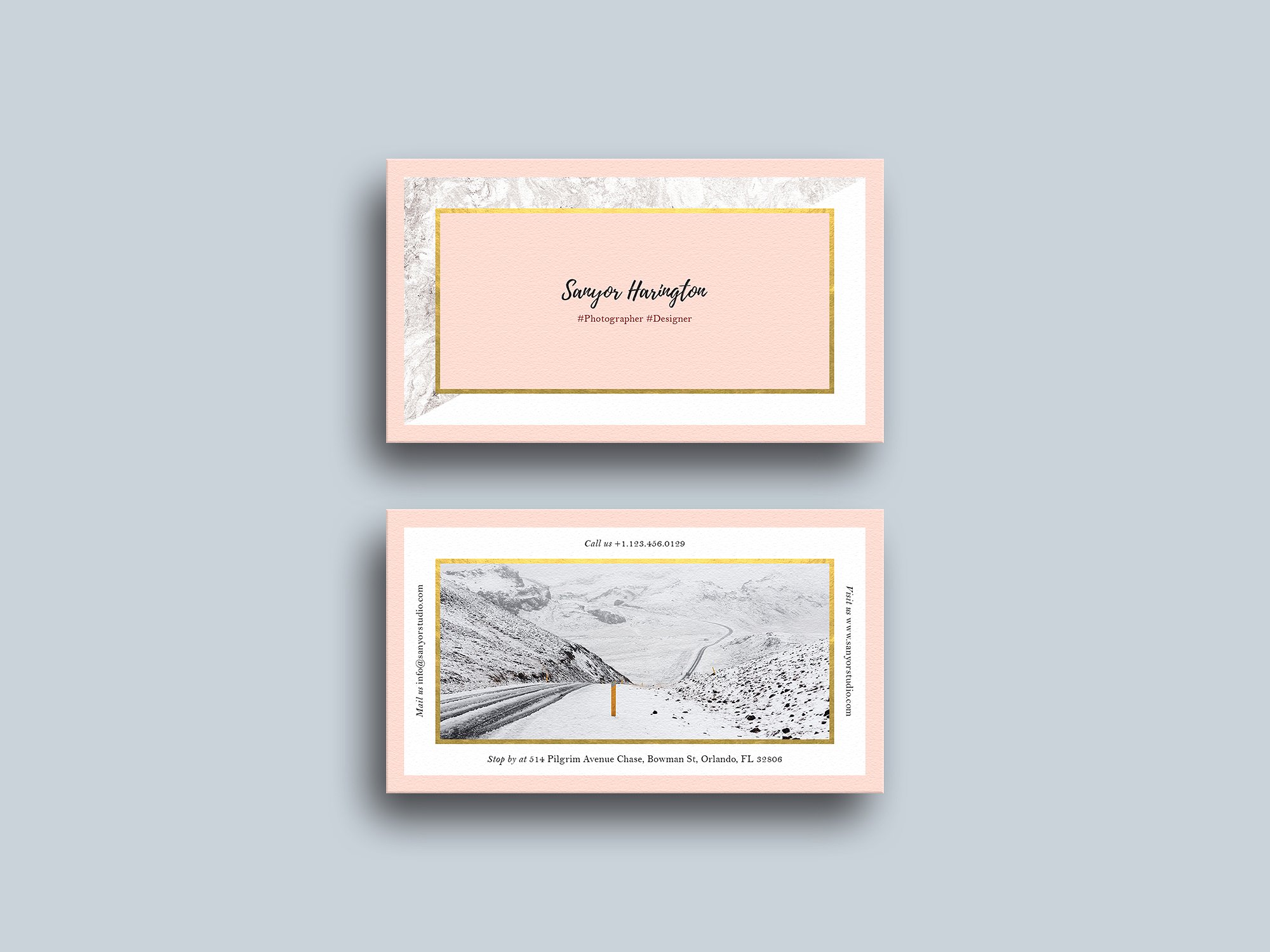 20个不同风格的适合高端摄影师的名片设计卡片邀请函设计模板插图(6)