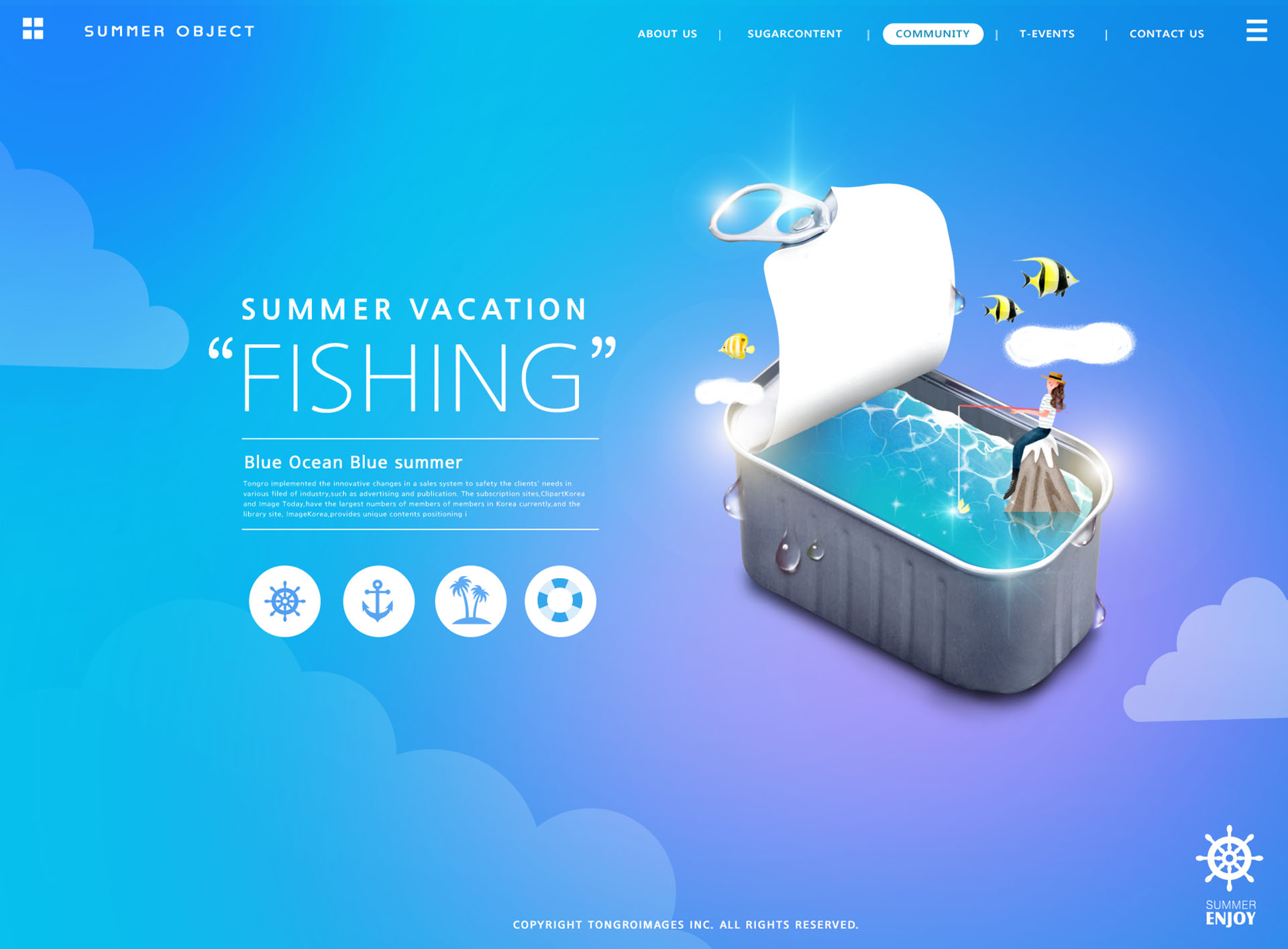 梦幻可爱创意度假广告模板PSD下载插图(4)