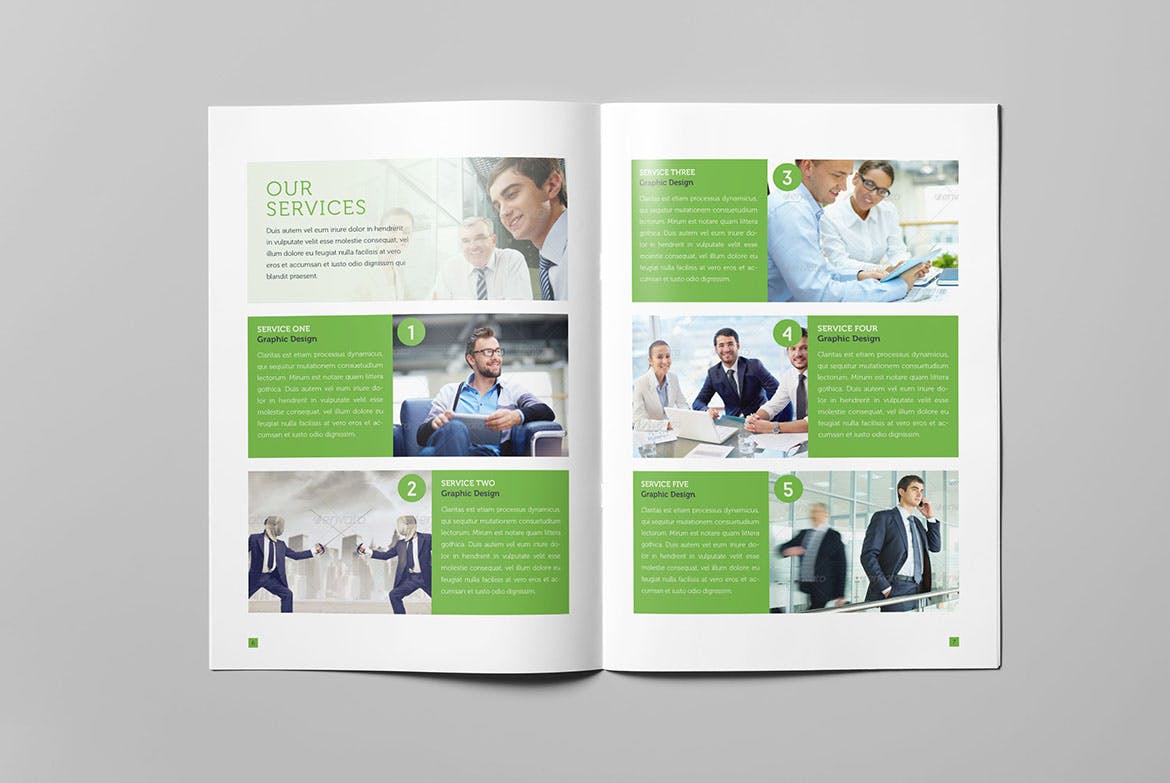 公司宣传册/企业画册设计INDD模板 Corporate Business Brochure插图(4)