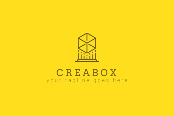 创意盒子图形抽象Logo设计素材库精选模板 Creabox – Abstract Logo Template