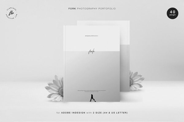 40页干净、美观、极简的摄影杂志模板下载[indd]