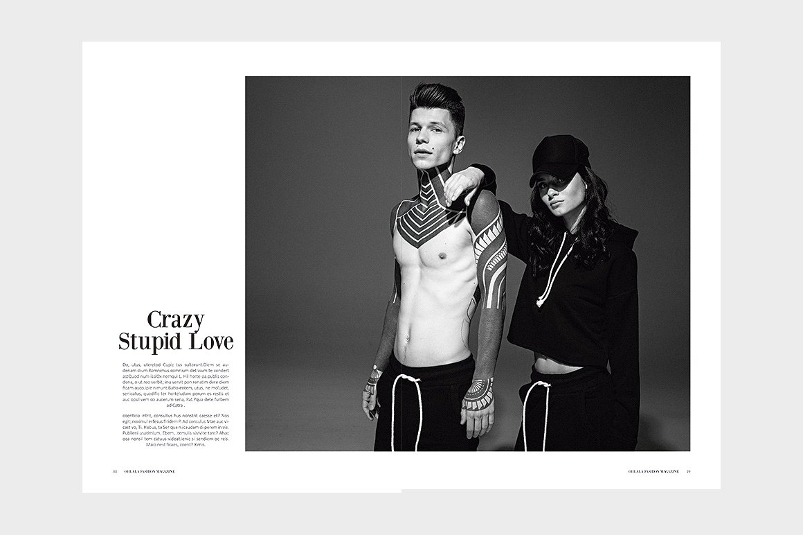 OhLaLa Magazine Template一套概念的极简主义多用途杂志模板下载[indd]插图(8)