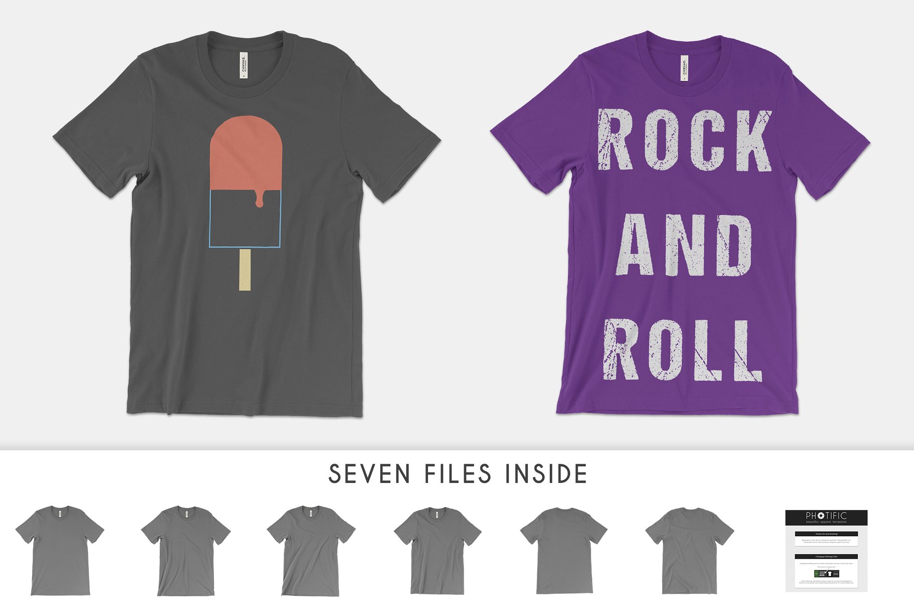 Bella Canvas 3001 T恤设计展示样机 Bella Canvas 3001 T-Shirt Mockups插图(2)