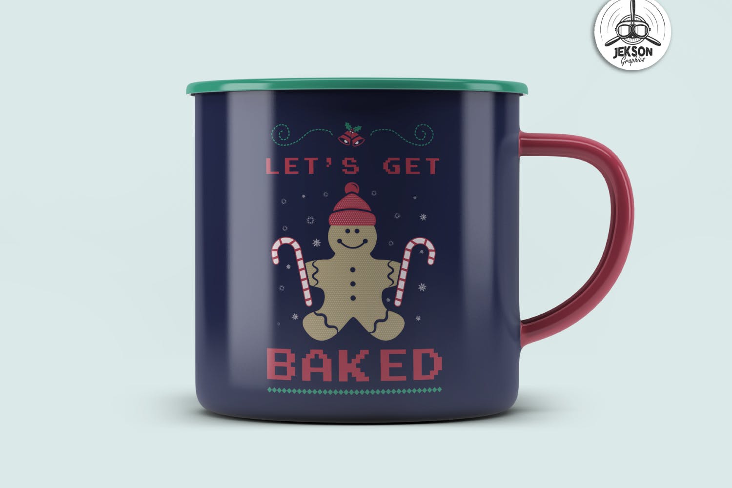 圣诞姜饼毛衣T恤印花手绘图案设计素材 Christmas Gingerbread Sweater T-Shirt. Xmas Party插图(1)