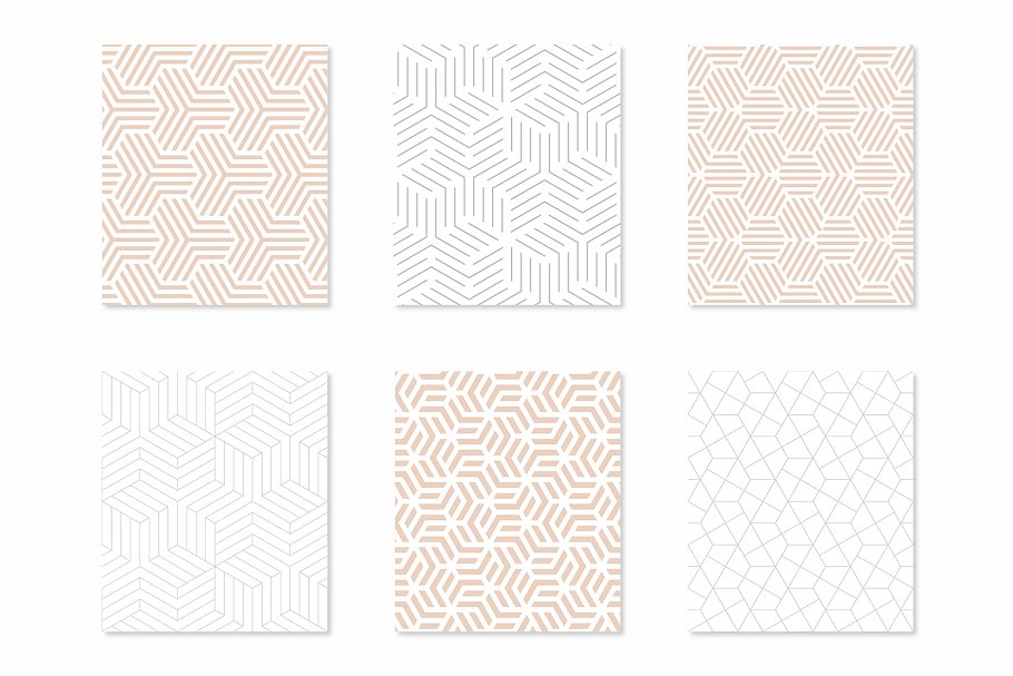18款几何图形无缝图案背景v3 18 Geometric Seamless Patterns vol.3插图(1)