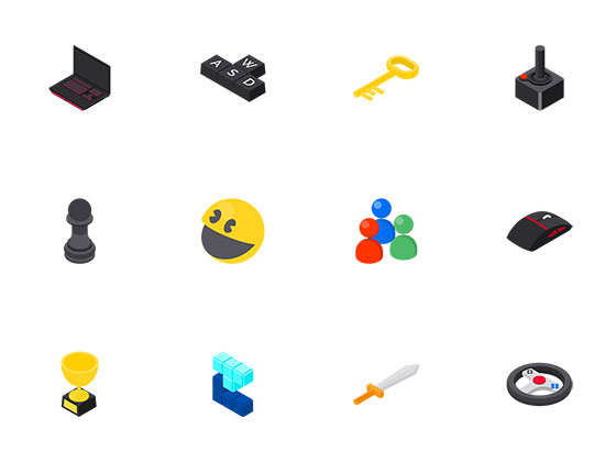 40 枚游戏元素轴测图标素材之家精选sketch素材
