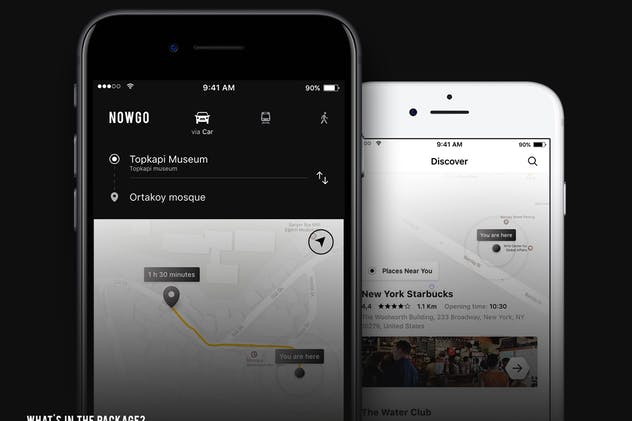 交通出行导航类APP应用UI界面模板 Nowgo UI Kit插图(2)
