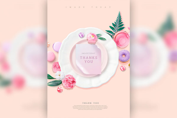 三八女神节感恩主题海报PSD素材素材库精选素材[PSD]