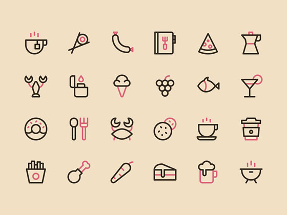 Nucleo Food Icons素材之家精选sketch素材