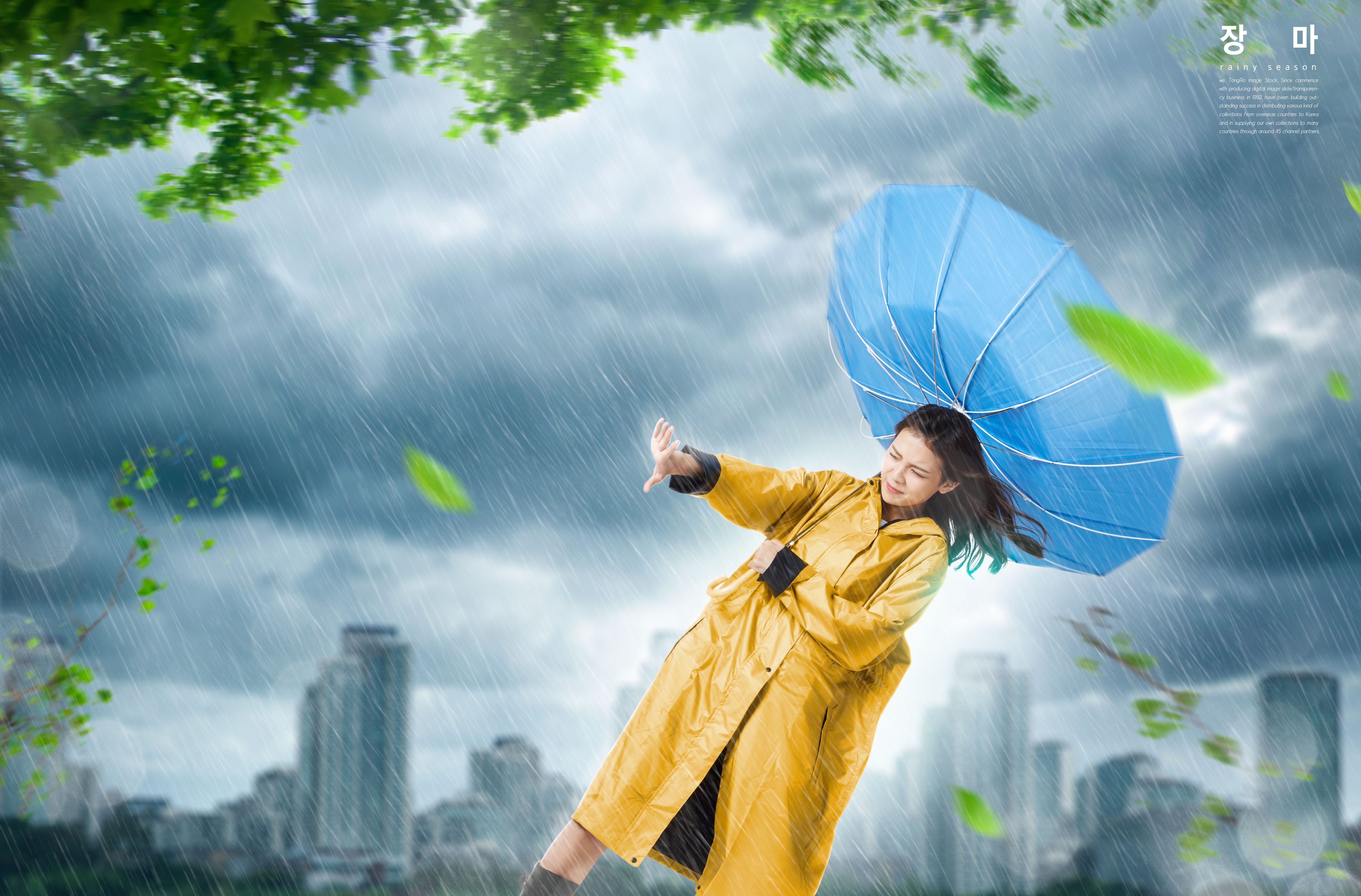 雨季出行/安全防范主题海报模板套装[PSD]插图(3)