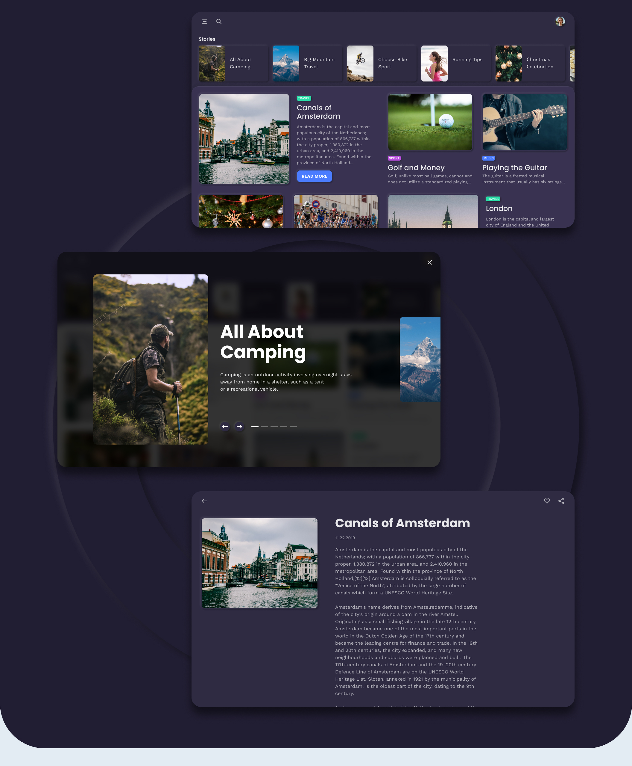 素材库下午茶:Messenger/博客/送餐服务/教育类APP应用设计UI套件插图(8)
