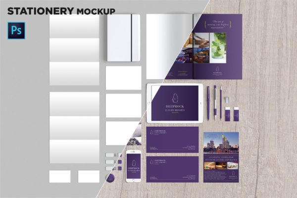 品牌VI标识设计企业办公文具素材库精选模板10 Brand Identity / Stationery Mockup 10