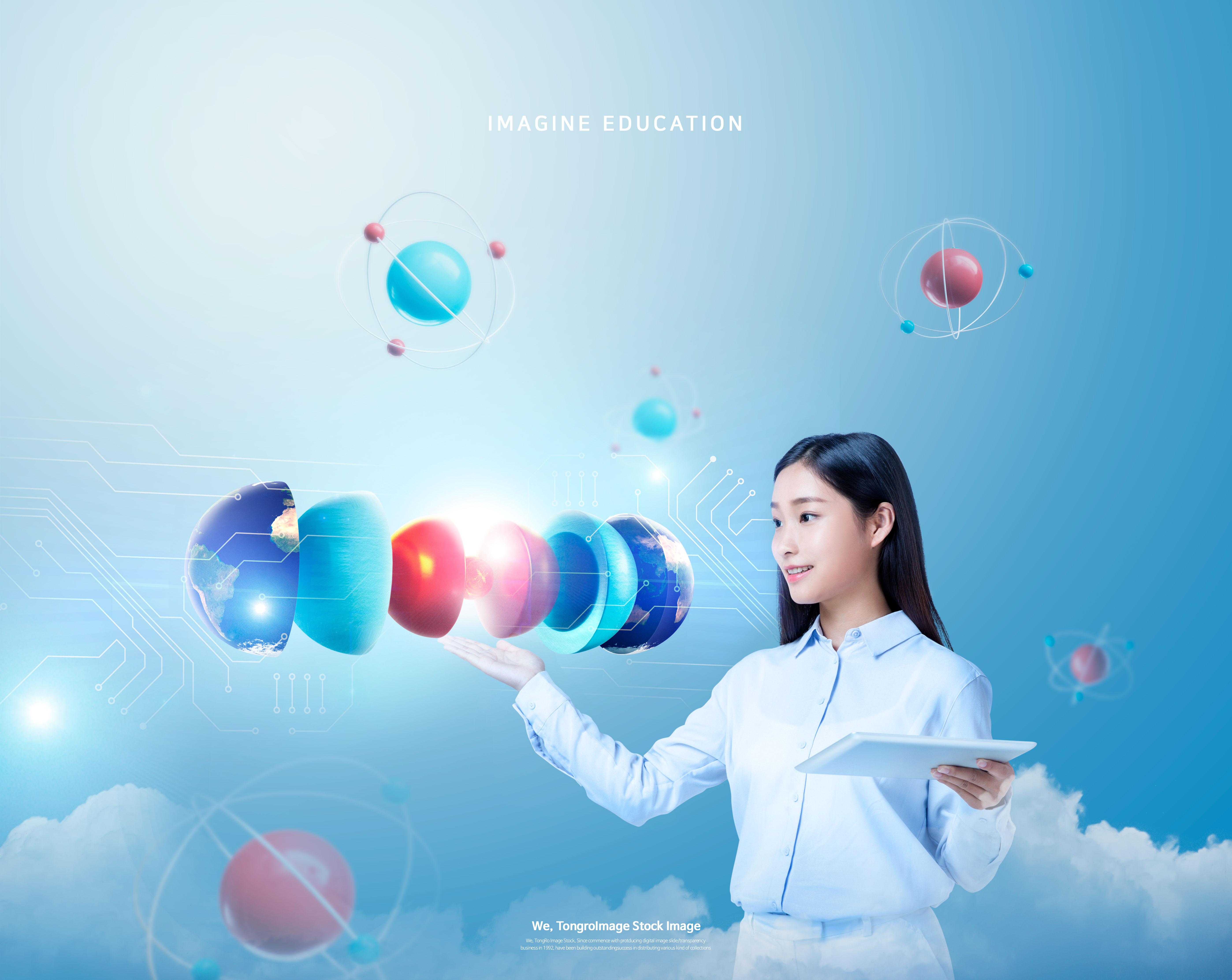 科技探索知识教育主题海报设计模板插图