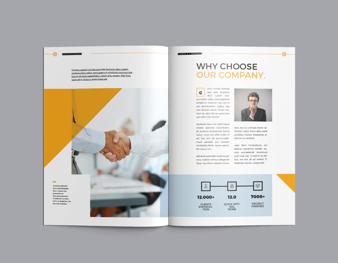 高逼格即拿即用企业介绍/宣传画册设计模板 Company Profile Template插图(4)