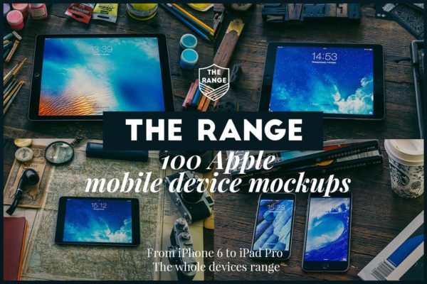 超级Apple系列产品样机合集[6.05GB] The Range – 100 Apple mockups