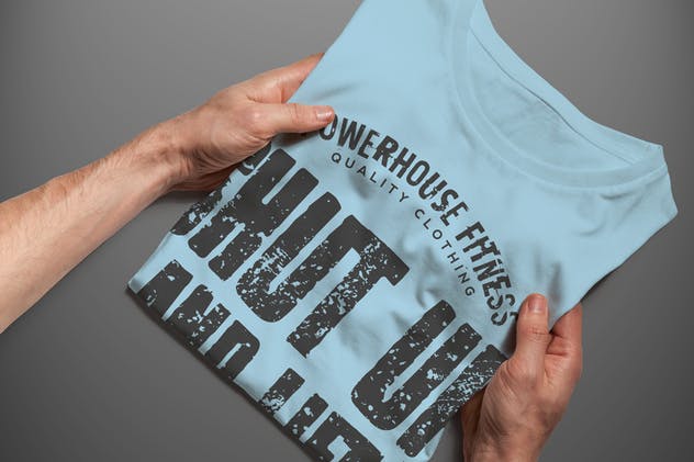 男士印花T恤服装样机模板 T-shirt Mock-up Male Version插图(6)