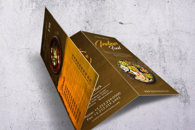 印度乡村美食菜单PSD模板套装 Indian A4 & US Letter Food Menu Bundle插图(8)