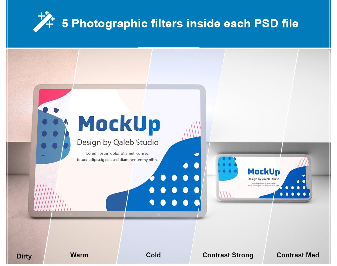 简约风格iPhone 11&iPad Pro屏幕界面预览素材库精选样机 Clean iPhone 11 & iPad Pro插图(1)