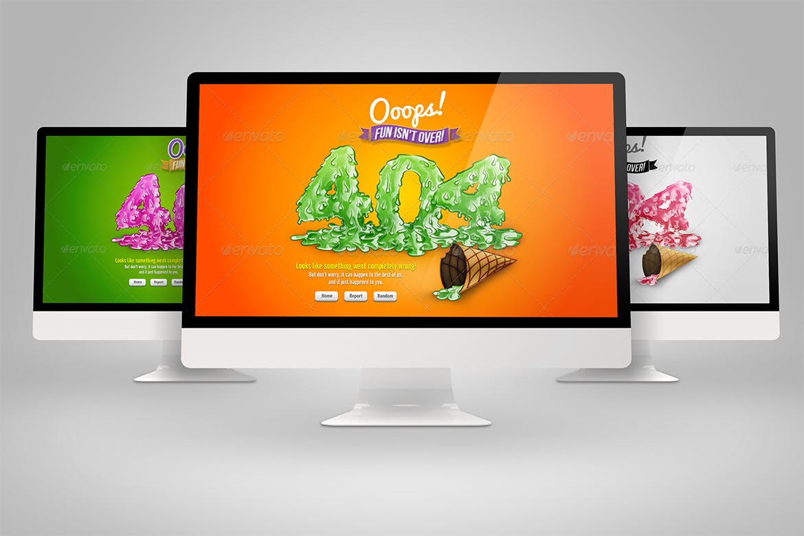 Web设计桌面电脑屏幕演示样机模板 Desktop Mock-Up插图(3)