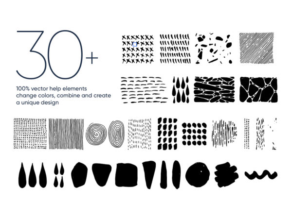 素材库下午茶：抽象的服装/包装设计背景&图案素材