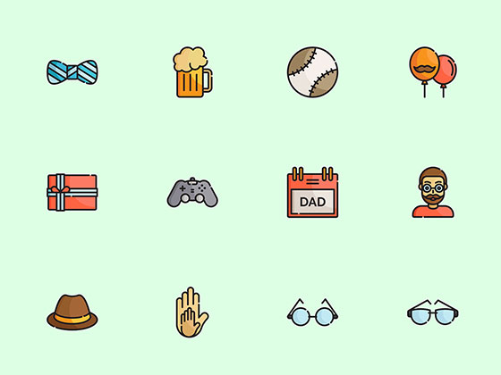 40 枚父亲节元素图标素材之家精选sketch素材