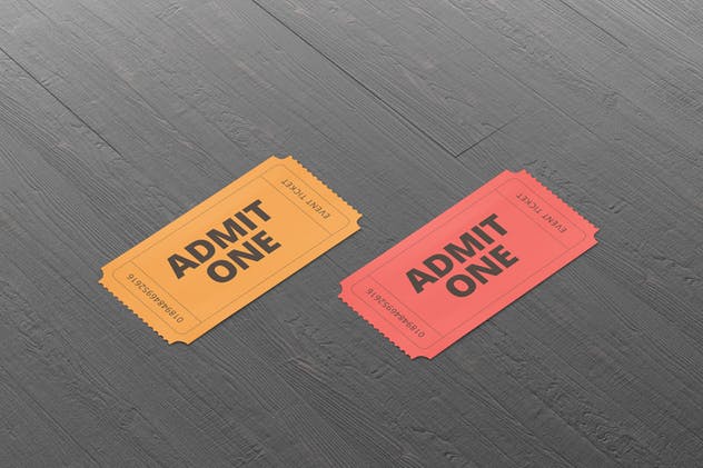 小尺寸活动门票/入场券样机模板 Event Ticket Mockup – Small Size插图(7)