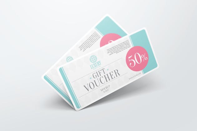 礼品券/优惠券样机Vol.2 Gift Voucher Mockups 2插图(2)