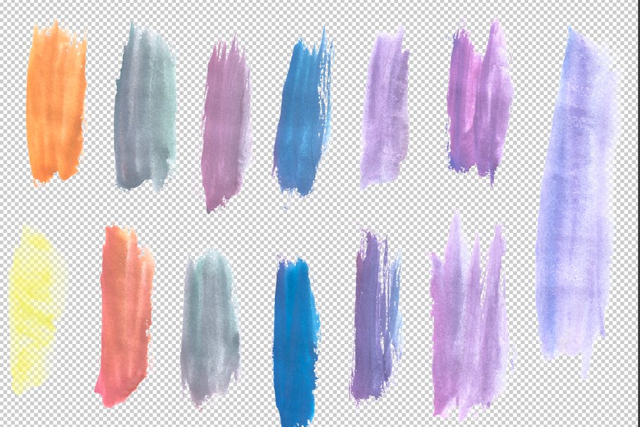 400种风格水彩创意纹理 Watercolor 400 png textures插图(5)