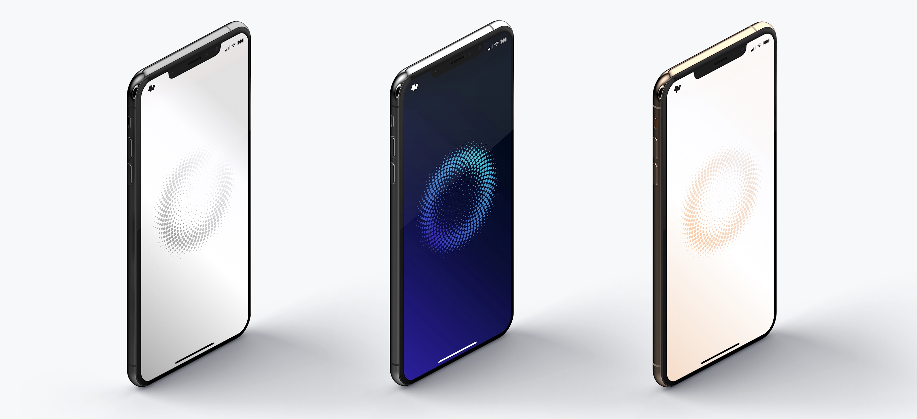 iPhone XS Max手机屏幕演示右视图02 iPhone XS Max Mockup, Isometric Right View 02插图(2)