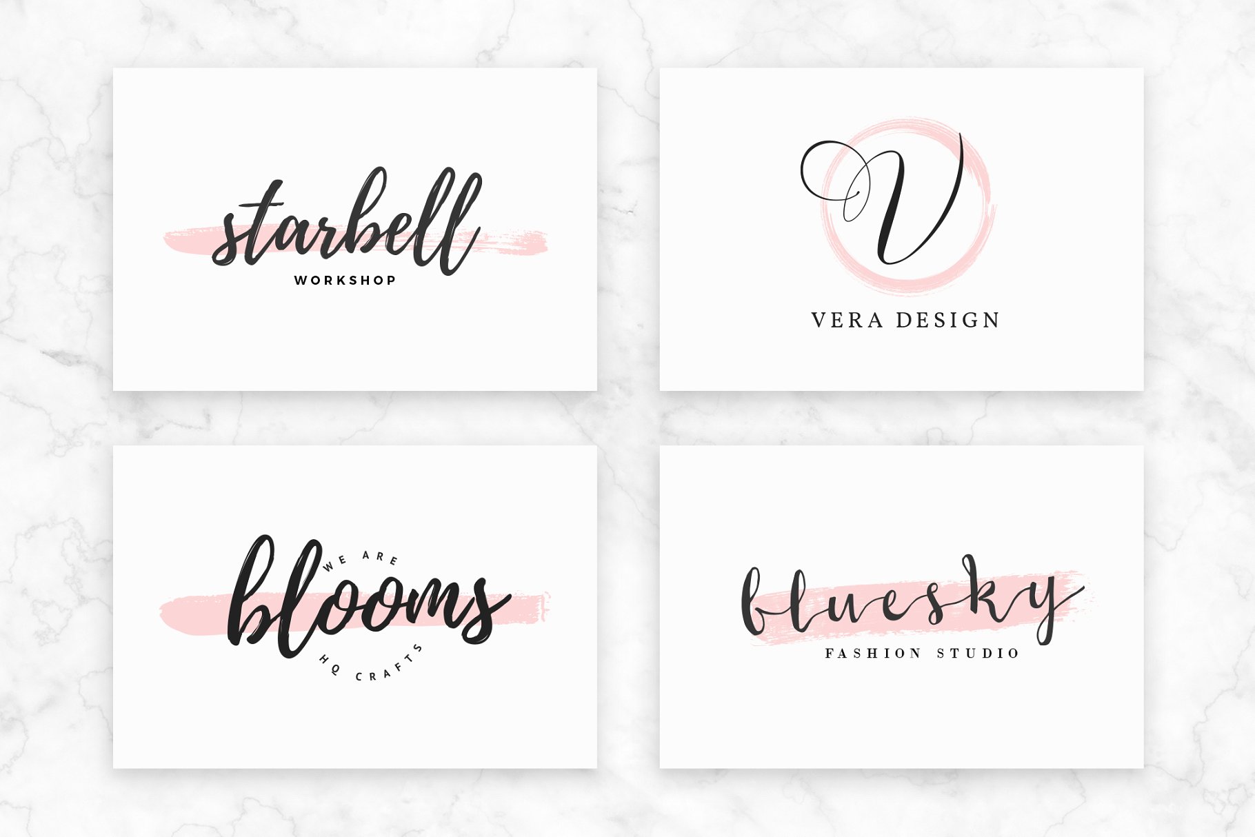 轻奢女性品牌Logo模板合集 Feminine Logo Pack插图(15)