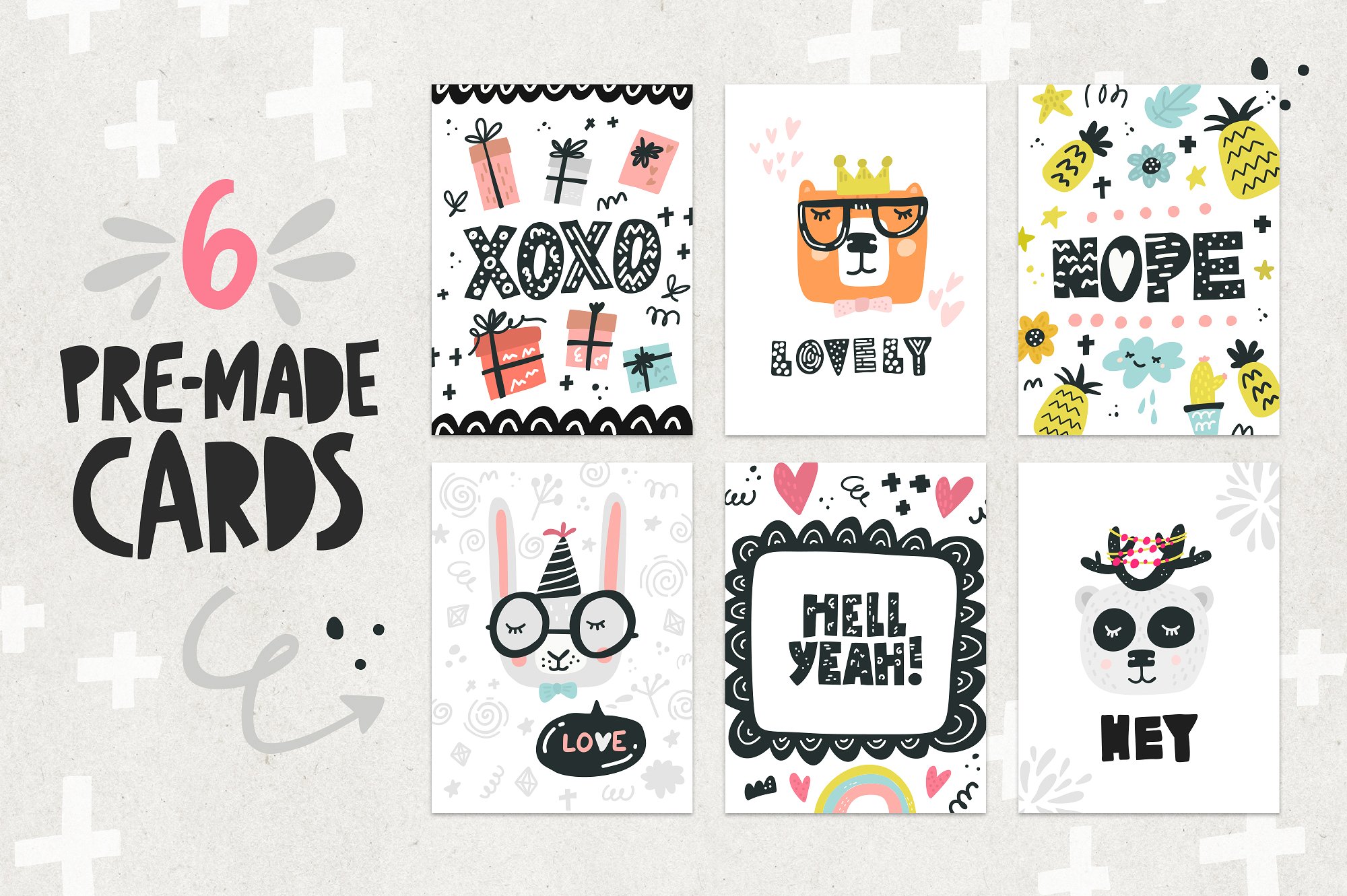 动物王国可爱手绘插画 Animal Kingdom – Nursery Art插图(9)