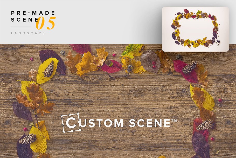 秋天主题场景样机设计素材包[2.39GB] Autumn Edition – Custom Scene插图(7)